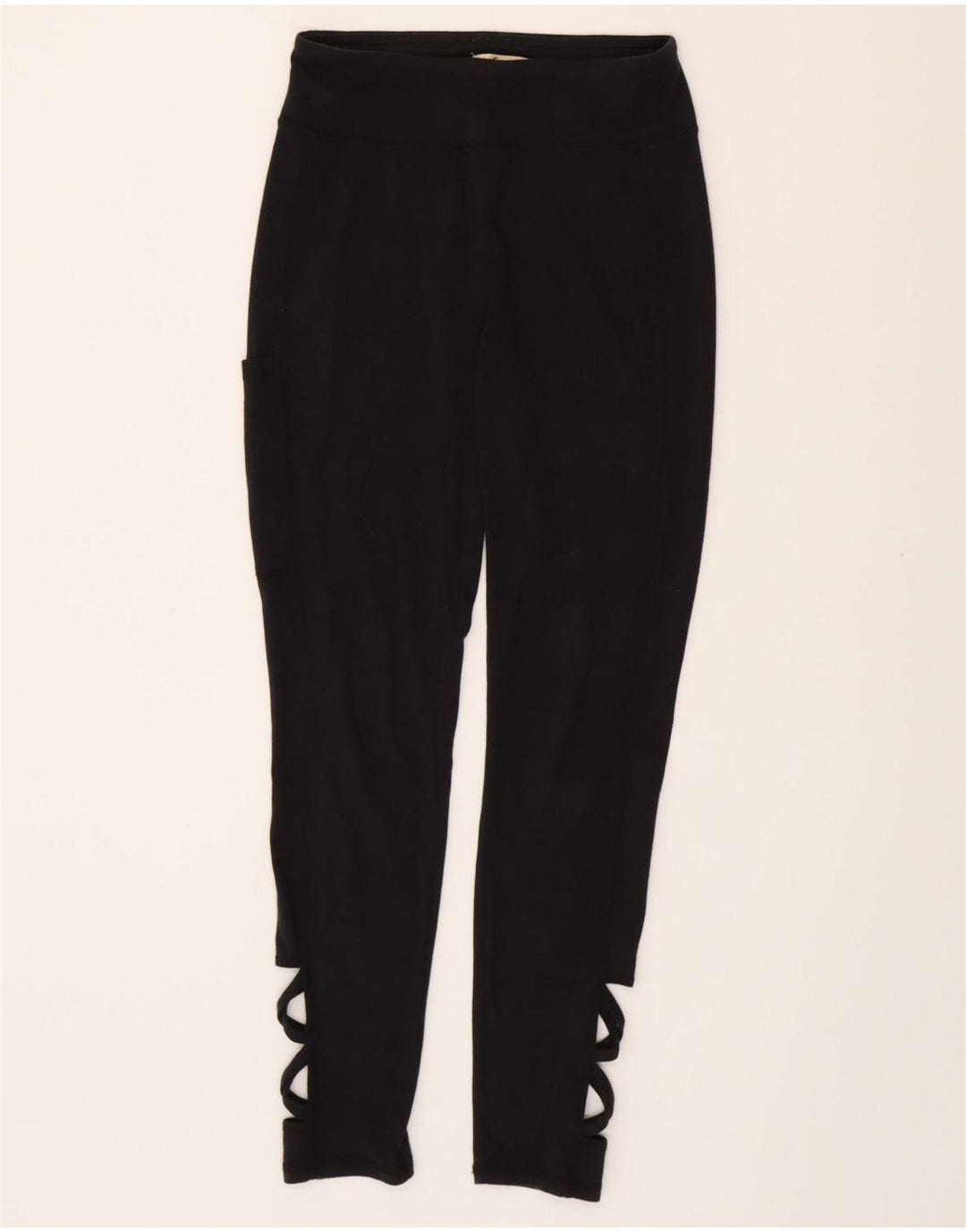 HOLLISTER Womens Leggings UK 8 Small Black Cotton