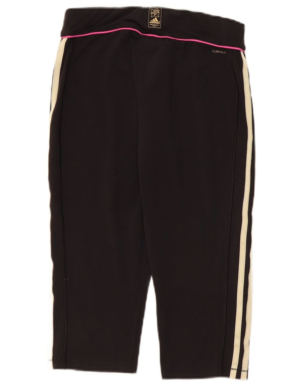 Legginsy Adidas Damskie Climalite Graphic Capri UK 12 Średnie Czarne