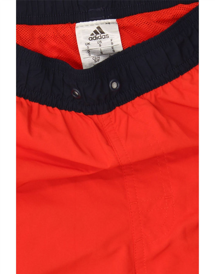 ADIDAS Womens Sport Shorts UK 10 Small  Red Polyester Vintage Adidas and Second-Hand Adidas from Messina Hembry 
