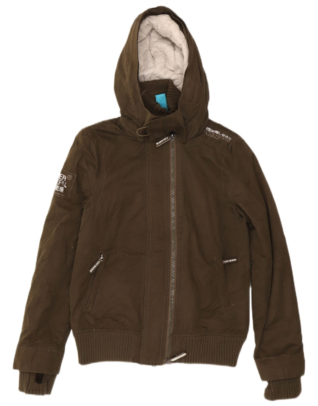 Męska kurtka wiatrówka z kapturem Superdry The Windbomber UK 38 Średni brąz