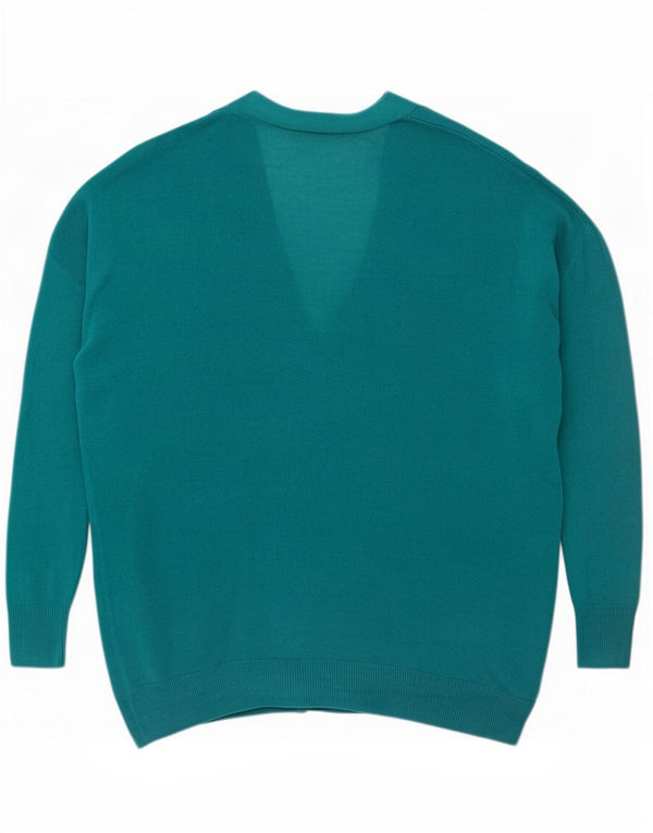 Damski sweter oversize Zara UK 10 Mały niebieski akryl