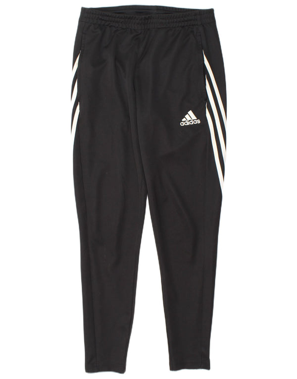 Męskie spodnie dresowe Adidas, małe, czarne, poliestrowe