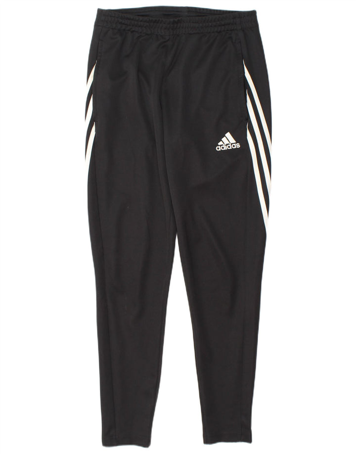 Męskie spodnie dresowe Adidas, małe, czarne, poliestrowe