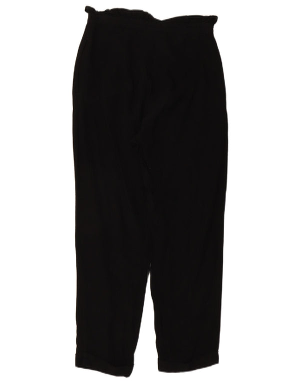 Proste spodnie damskie Topshop UK 8 Small W26 L25 Czarna wiskoza