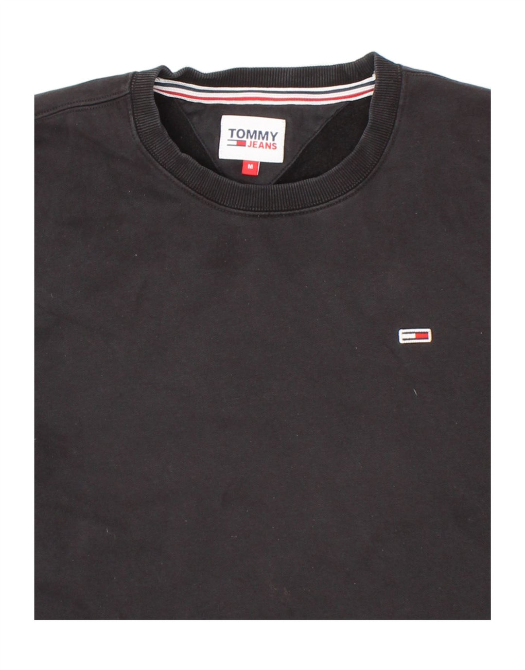 TOMMY HILFIGER Mens Sweatshirt Jumper Medium Black Cotton Vintage Tommy Hilfiger and Second-Hand Tommy Hilfiger from Messina Hembry 