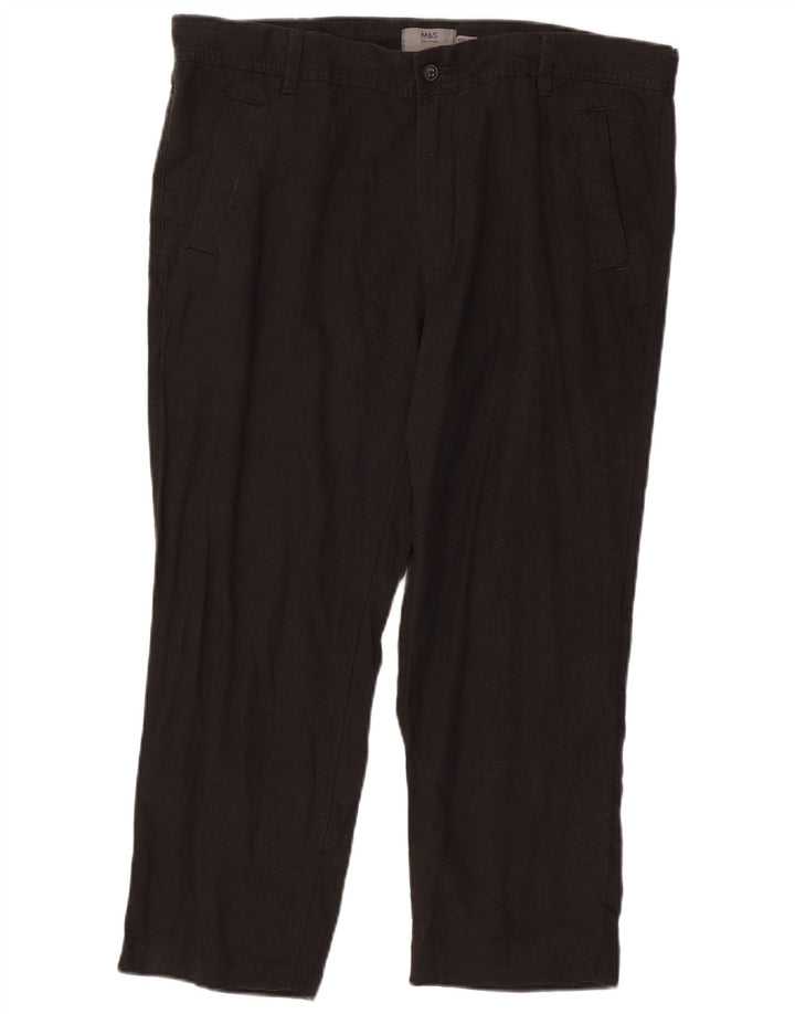 Męskie spodnie Chino MARKS & SPENCER W36 L25 Szare lniane