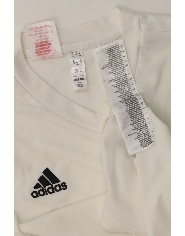 Chłopięca koszulka Adidas Aeroready Top 11-12 lat, biały poliester