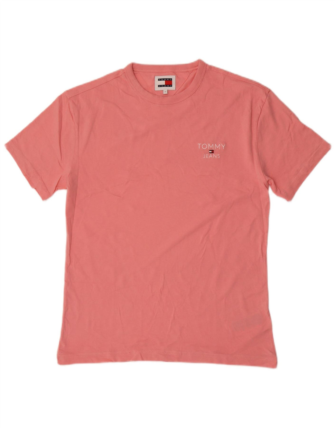 T-shirt męski Tommy Hilfiger, mały, różowy, bawełniany