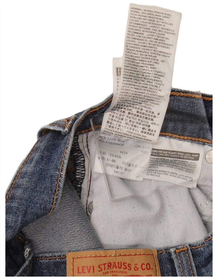 Damskie jeansy LEVI'S Wedgie Skinny W24 L27 Niebieska bawełna