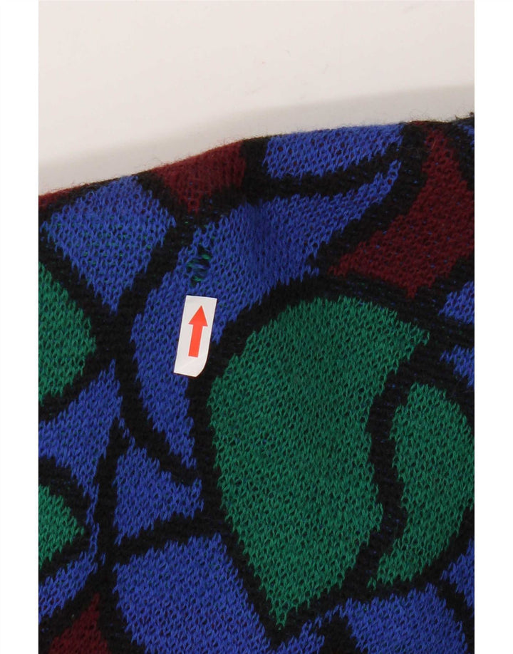 Sweter damski w stylu vintage, abstrakcyjny wzór, UK 18 XL, wielokolorowy