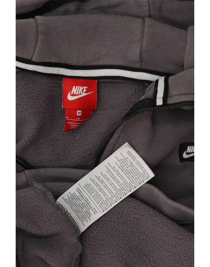 Męski sweter z kapturem i zamkiem błyskawicznym Nike, średnioszary, bawełniany