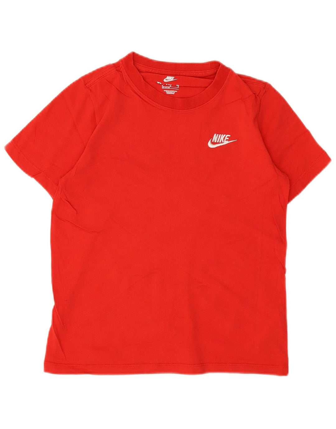 NIKE Boys T-Shirt Top 10-11 Years Medium  Red Cotton
