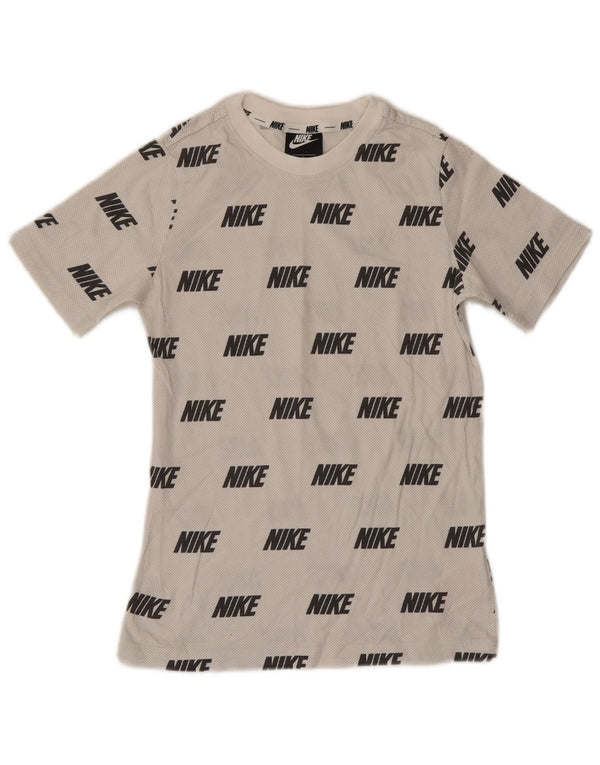Chłopięcy T-shirt z grafiką Nike na 12-13 lat, duży, biały, bawełniany