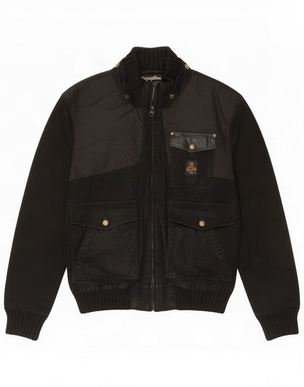 Refrigiwear Męska kurtka bomber UK 40 duża czarna bawełniana