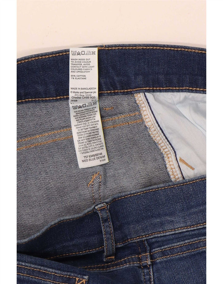 Marks & Spencer Damskie jeansy Slim Bootcut UK 12 Medium W30 L28 Niebieskie bawełniane