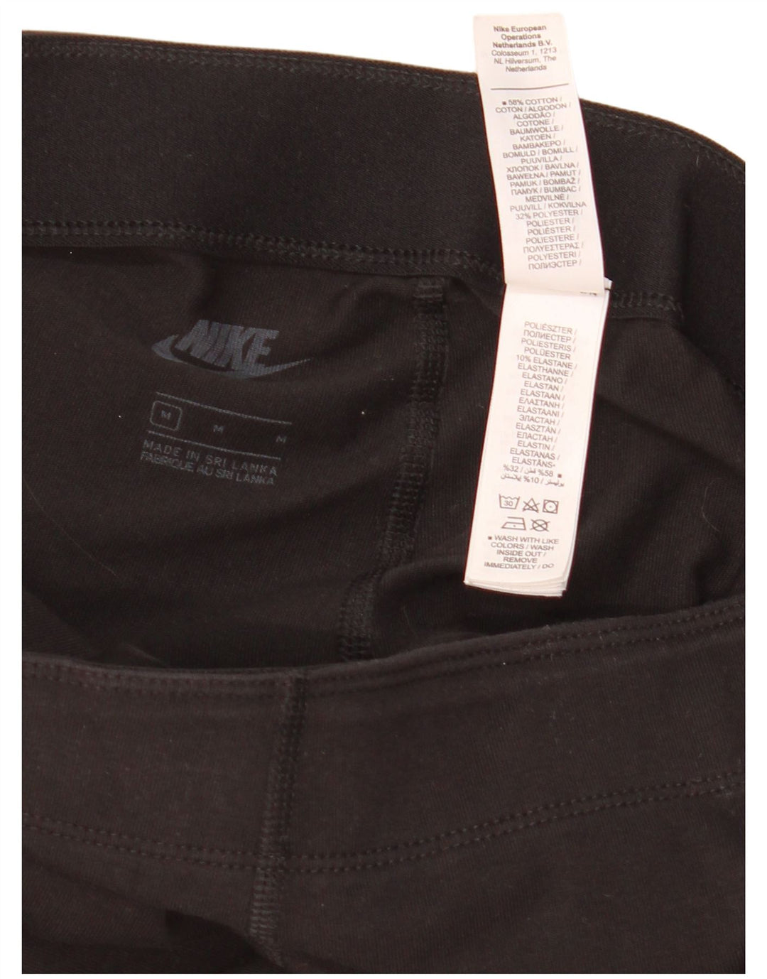 Damskie legginsy Nike Graphic UK 12, średnie czarne, bawełniane