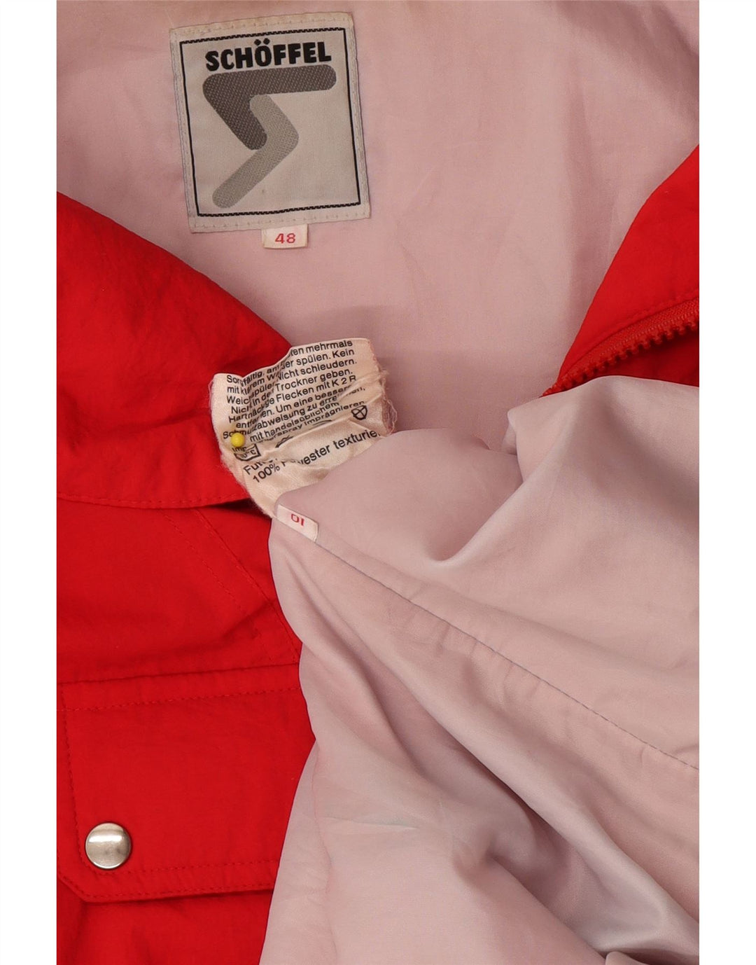 Męska kurtka narciarska Schoffel Anorak EU 48, średni czerwony poliester