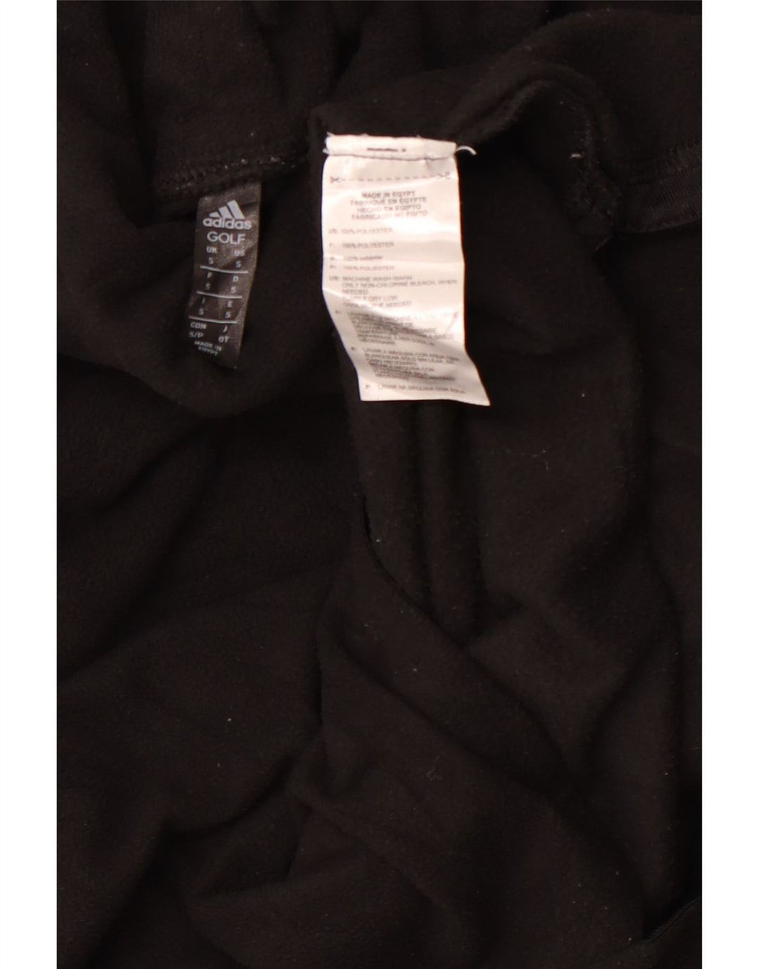 Damska bluza polarowa Adidas z okrągłym dekoltem UK 10, mały, czarny poliester