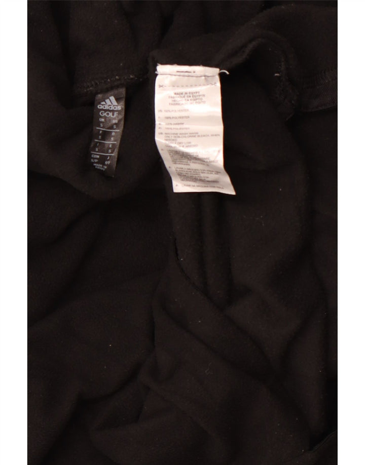 Damska bluza polarowa Adidas z okrągłym dekoltem UK 10, mały, czarny poliester