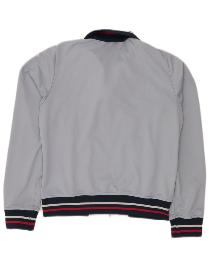 Damska kurtka dresowa KAPPA UK 14, duży niebieski poliester z blokami kolorów