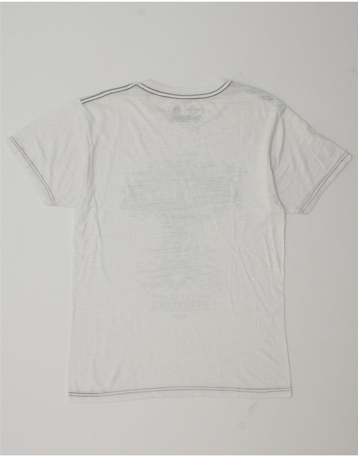 Męski T-shirt z grafiką Hard Rock Cafe Barcelona, mały, biały poliester