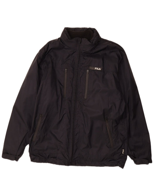 Męska kurtka wiatrówka FILA UK 44 2XL Granatowy poliamid