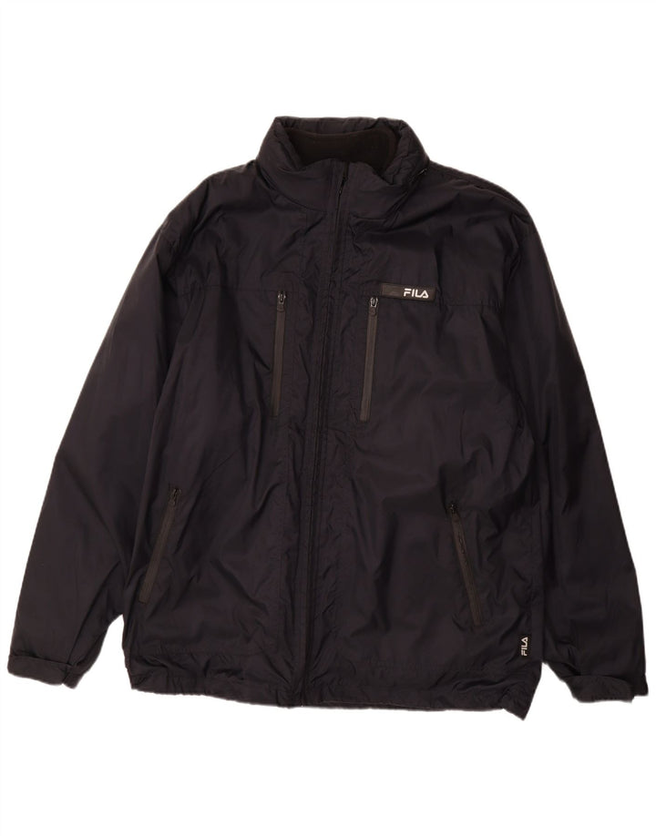 Męska kurtka wiatrówka FILA UK 44 2XL Granatowy poliamid