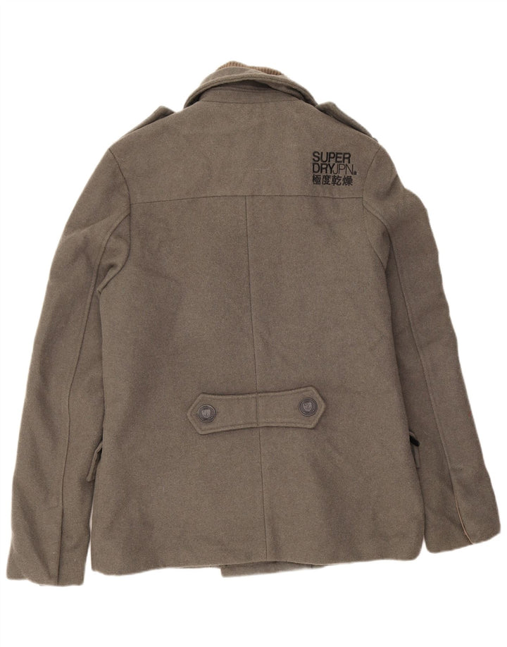Płaszcz męski Superdry Pea Coat UK 40, duży, szary, wełniany