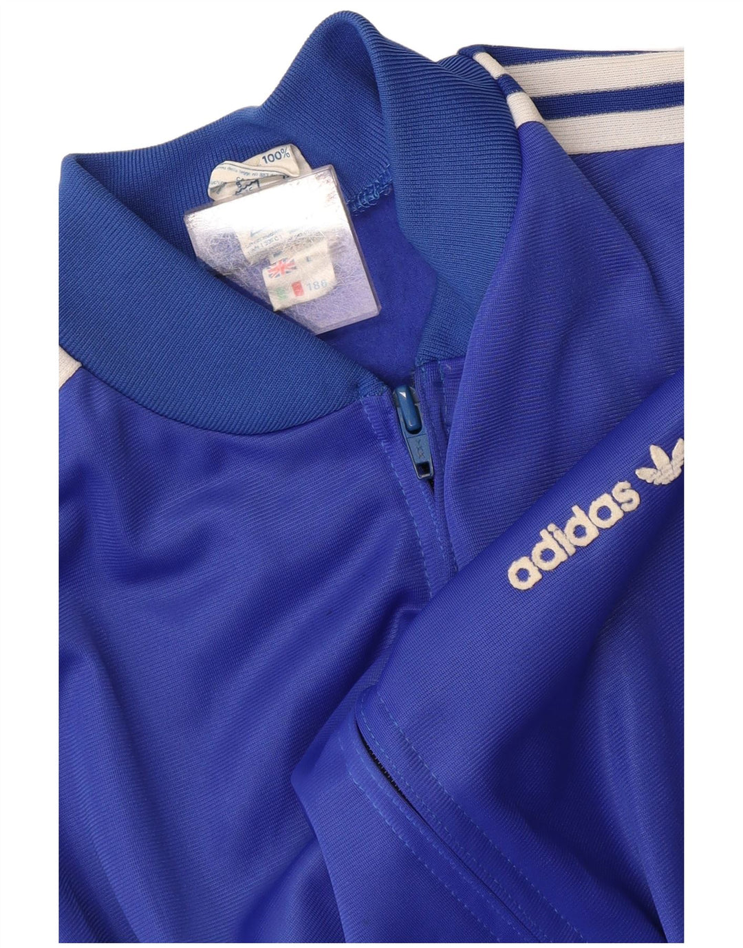 Adidas Męska bluza dresowa, duża, niebieska, poliestrowa