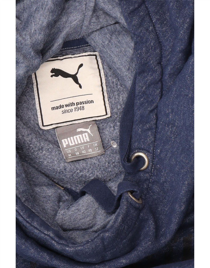 Damski sweter oversize z kapturem PUMA UK 12, średni granatowy nakrapiany