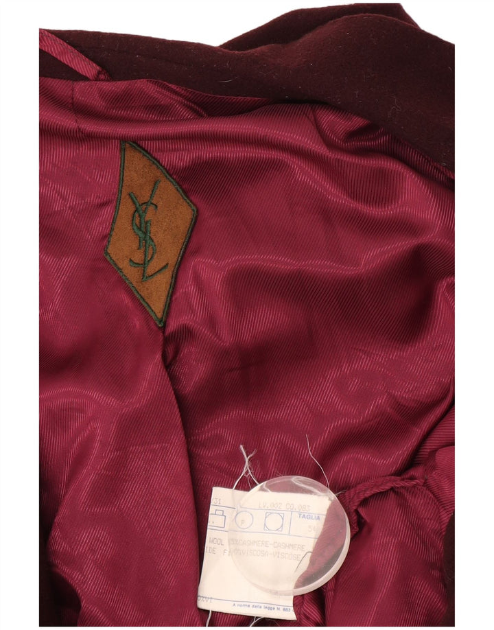 Męska marynarka zapinana na 2 guziki Yves Saint Laurent IT 54 2XL Burgundowa wełna