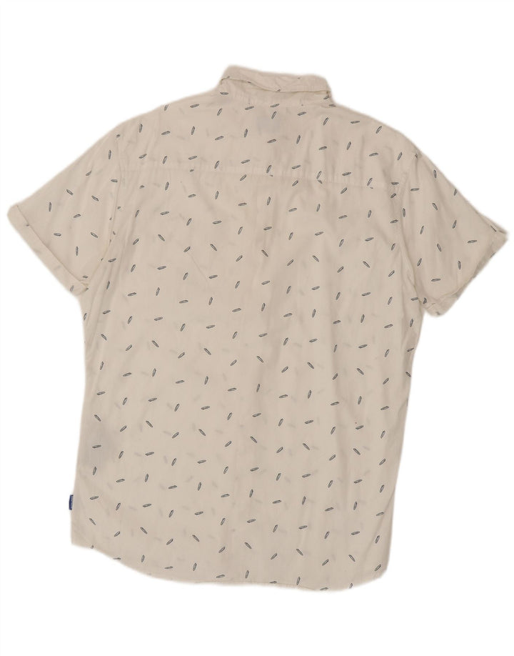 Męska koszula z krótkim rękawem Jack & Jones, duża, bawełniana w białe cętki