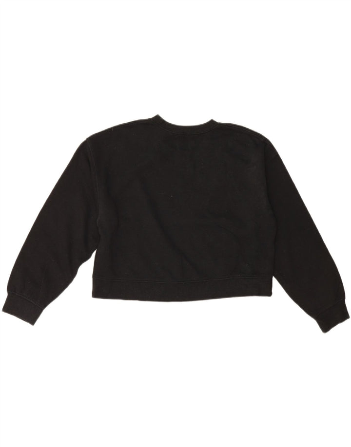 Damska bluza Zara Crop Jumper UK 14, średnia czarna bawełna