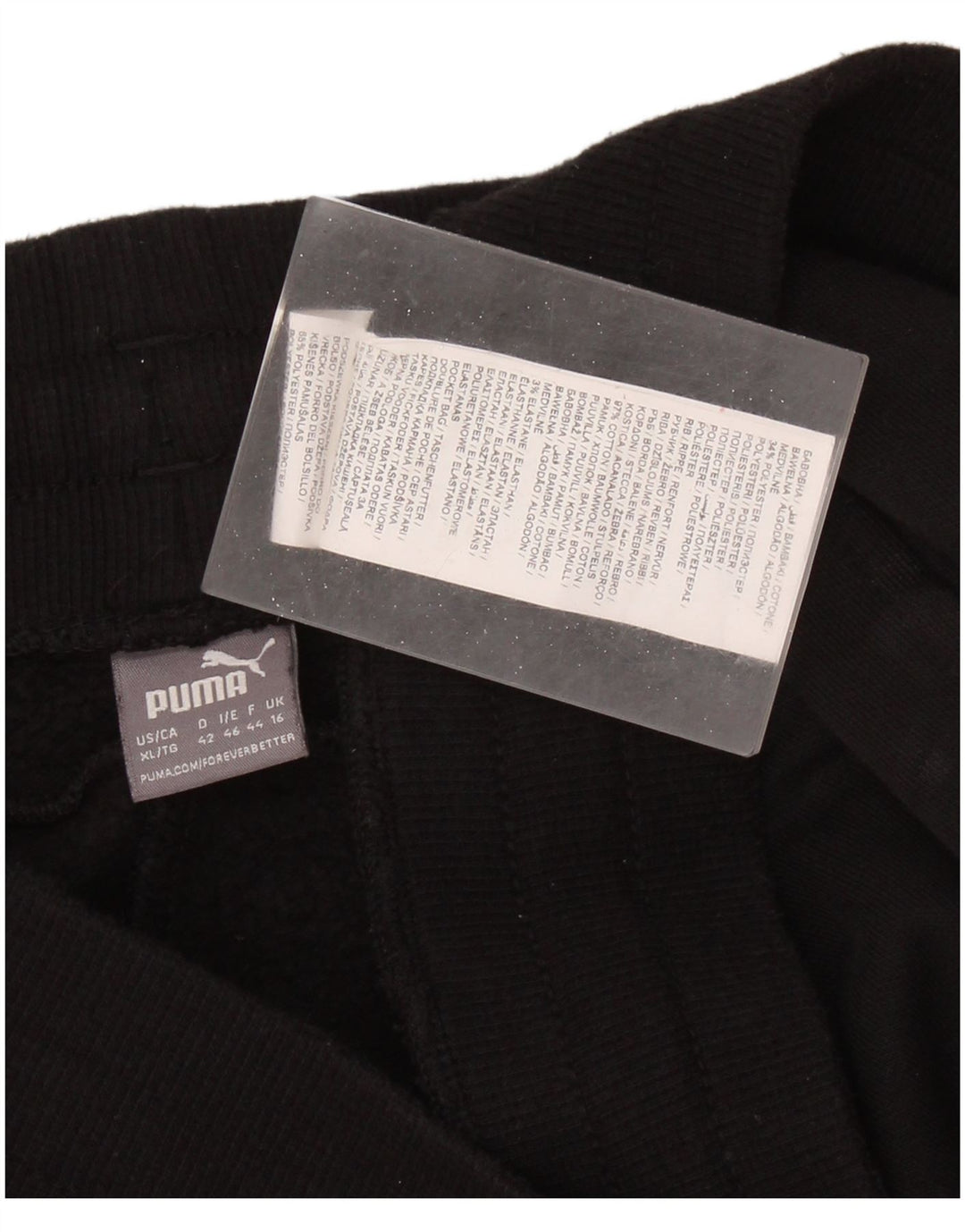 Damskie spodnie dresowe PUMA Joggers UK 16, duże, czarne, bawełniane