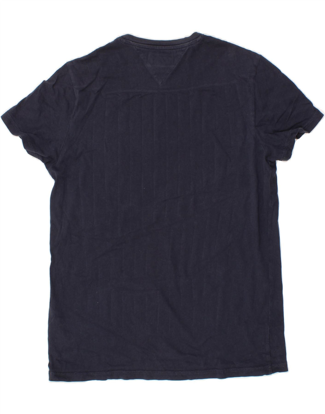 TOMMY HILFIGER Mens Graphic T-Shirt Top Medium Navy Blue Cotton Vintage Tommy Hilfiger and Second-Hand Tommy Hilfiger from Messina Hembry 