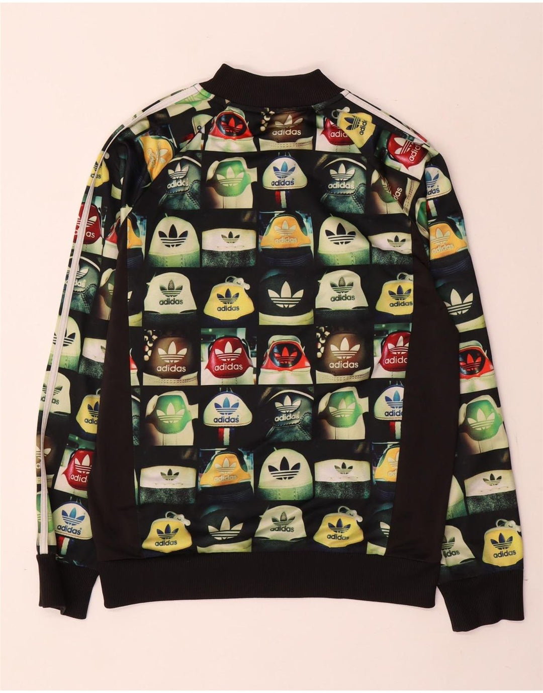 Adidas Męska bluza dresowa z grafiką, duża, wielobarwna, poliester