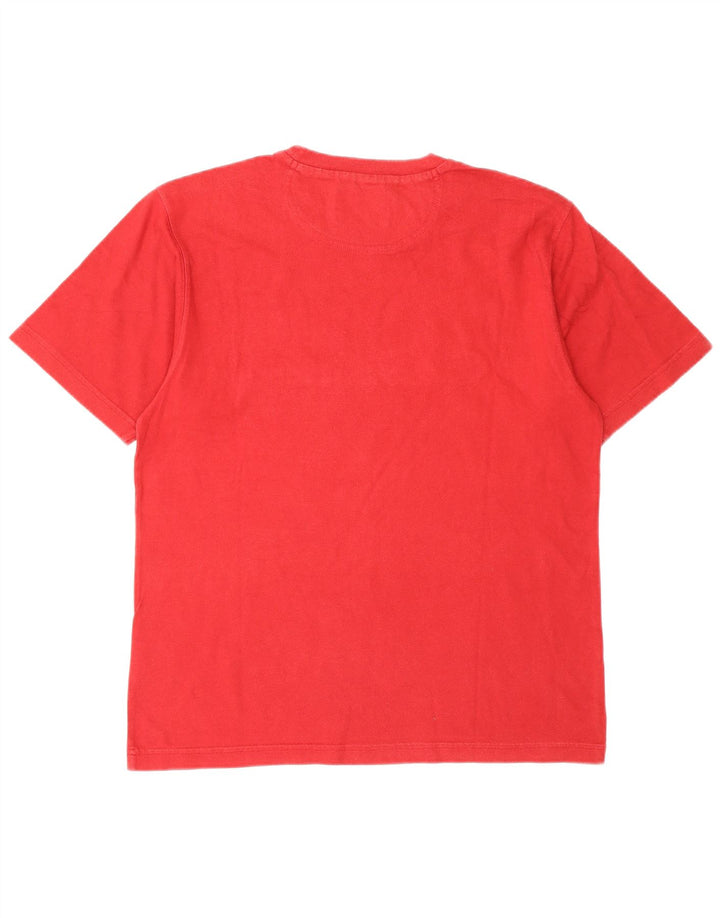 Męski T-shirt Champion z grafiką, mały, czerwony, bawełniany