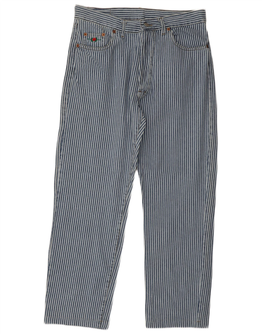 Damskie proste dżinsy El Charro W32 L28 Niebieskie prążki