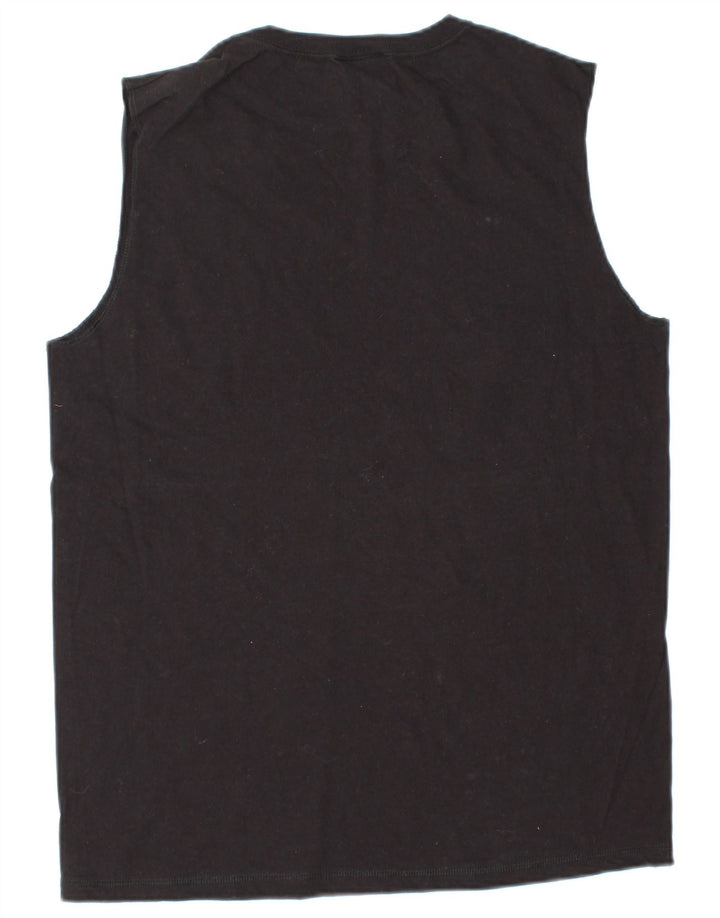 DKNY Mens Graphic Vest Top Large Black Cotton