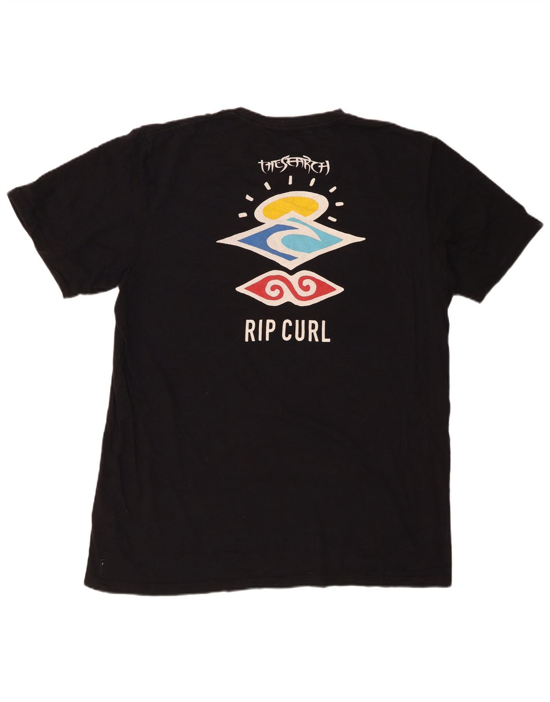 Męska koszulka RIP CURL o standardowym kroju z grafiką, 2XL, czarna, bawełniana