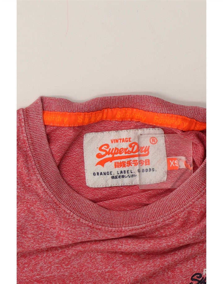 Męski T-shirt Superdry XS, czerwony, nakrapiany