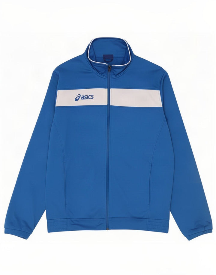 Męska bluza dresowa Asics z graficznym topem, poliestrowa, w kolorze średnioniebieskim