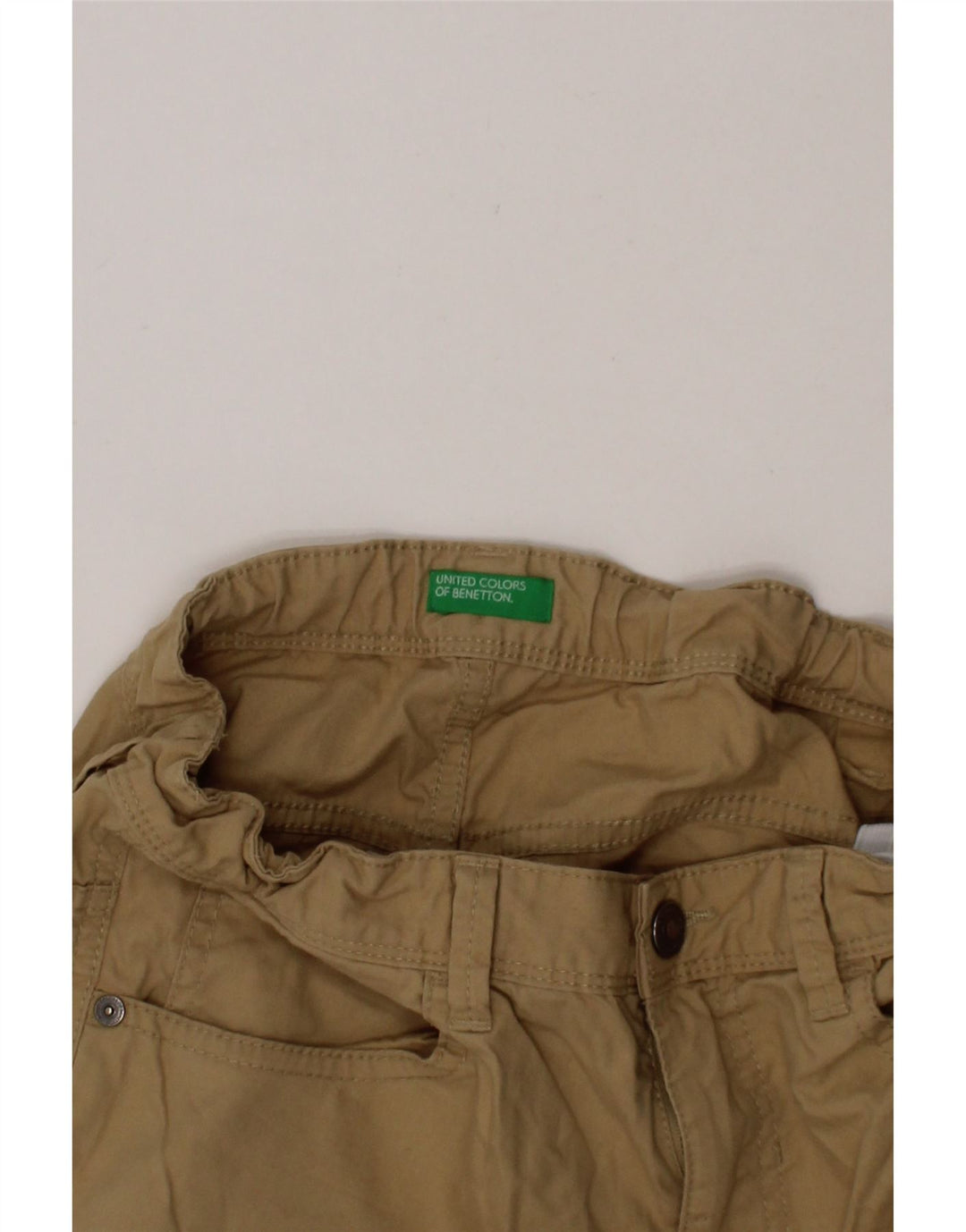 BENETTON Boys Casual Shorts 11-12 Years W26 Brown Vintage Benetton and Second-Hand Benetton from Messina Hembry 