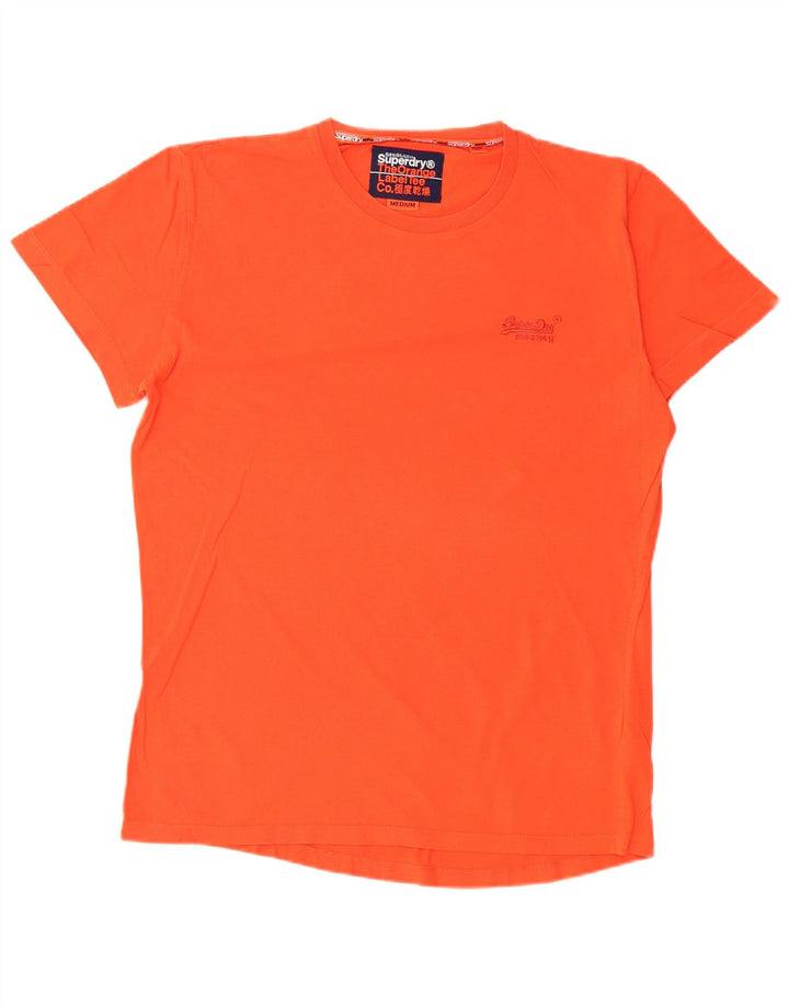 SUPERDRY Męski T-shirt Top Średniej Pomarańczowej Bawełny