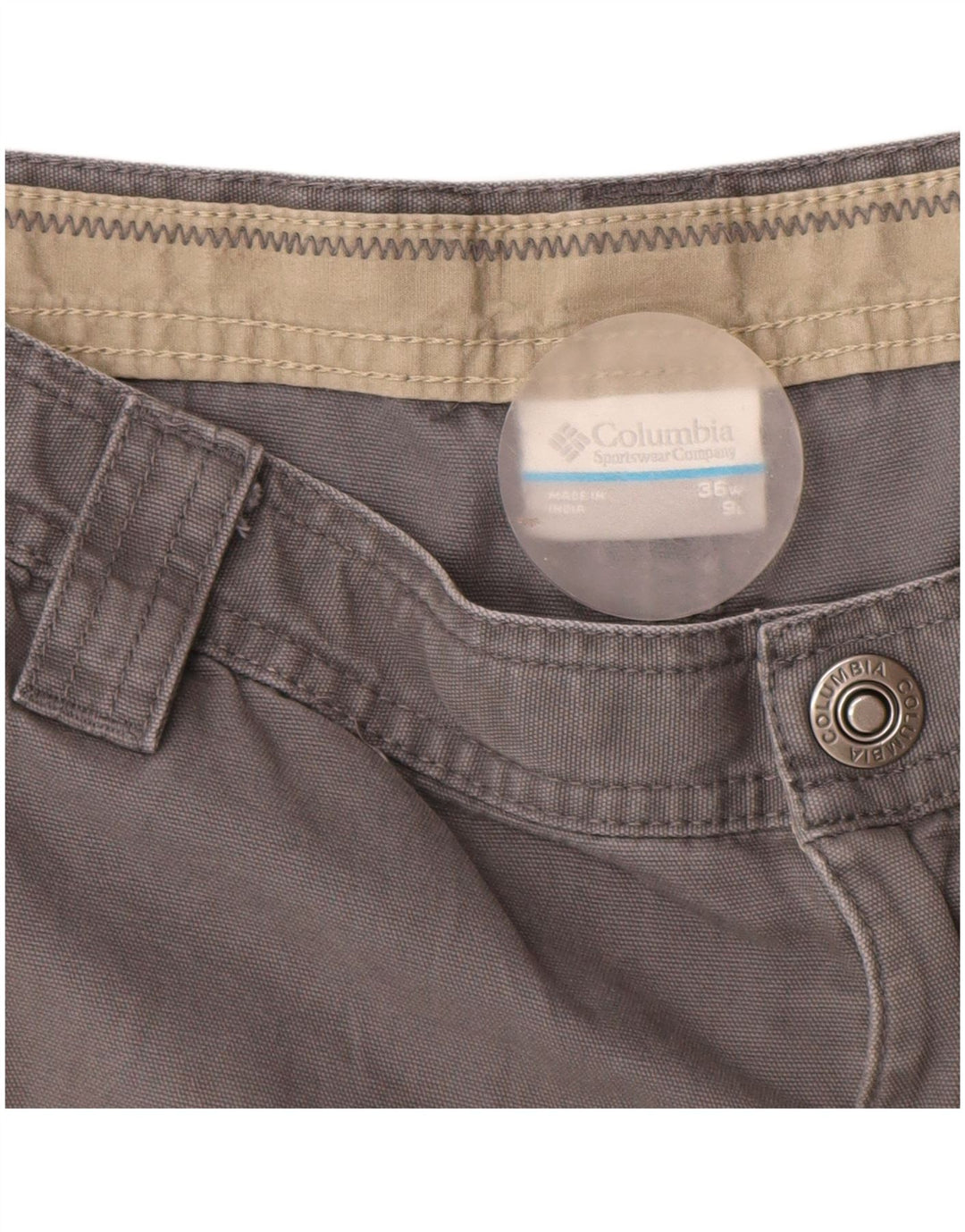 Męskie spodenki cargo Columbia Omni-Shield W36, duże, szare, bawełniane
