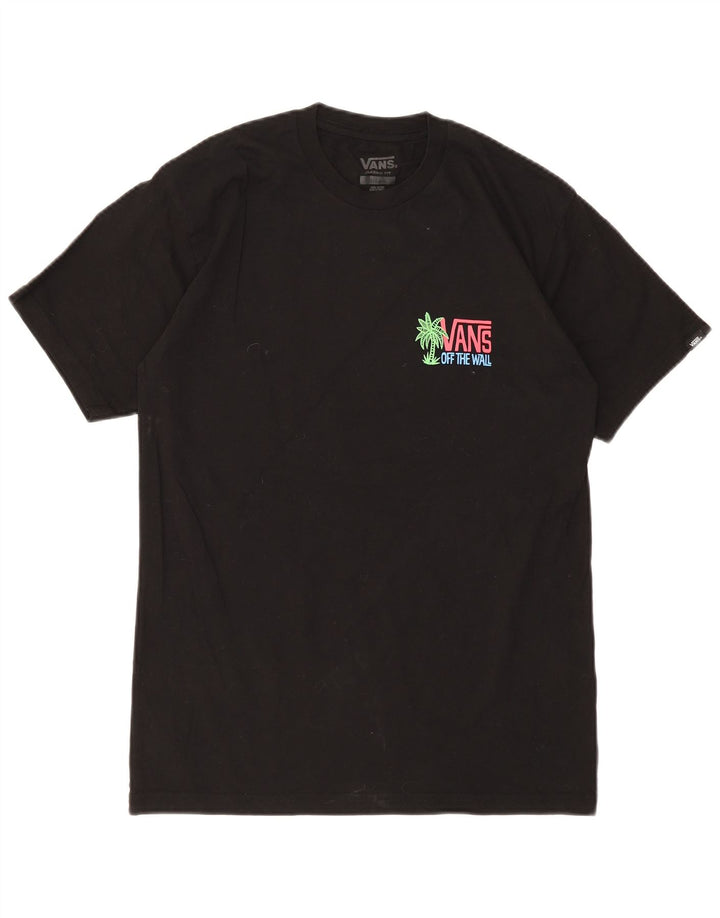 Męski T-shirt Vans o klasycznym kroju z grafiką, średni czarny, bawełniany