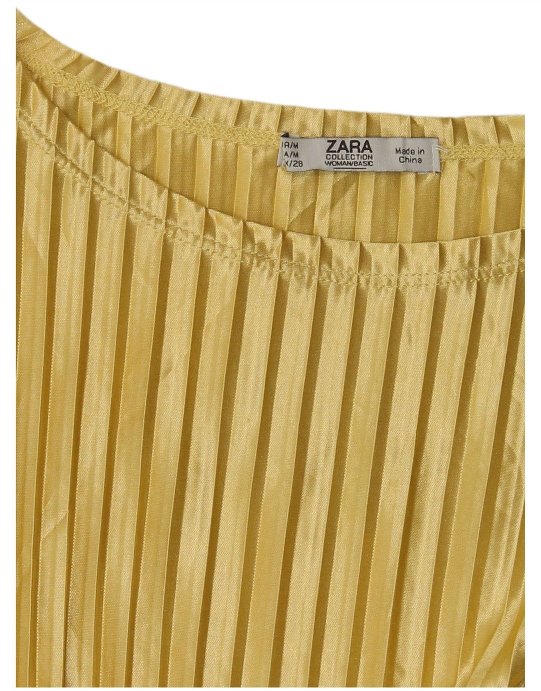 Bluzka damska Zara Top UK 12 Średni żółty