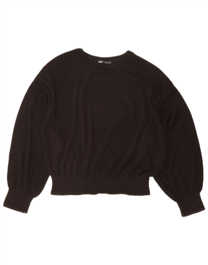 Damska bluzka oversize z krótkim rękawem Zara UK 10 Small Black