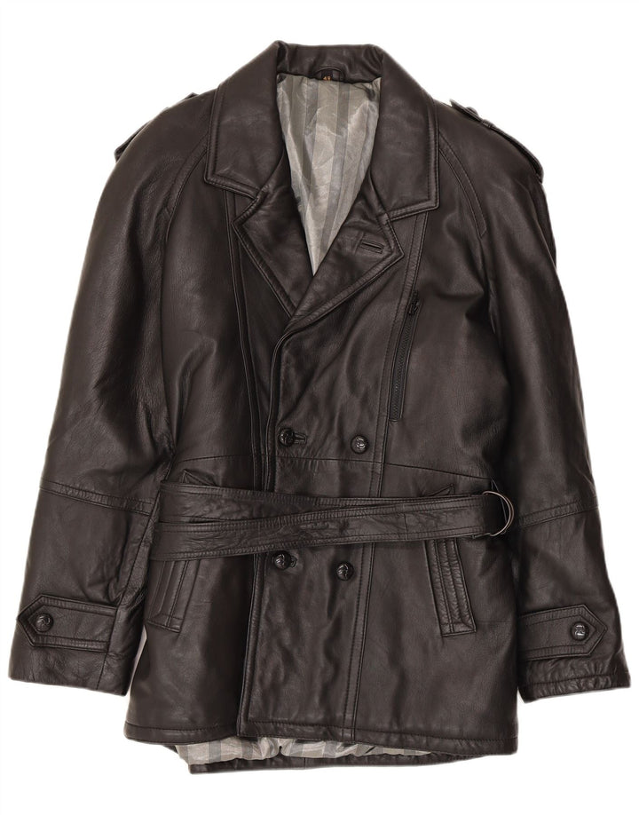 Vintage męska skórzana kurtka IT 48 Medium Black Biker