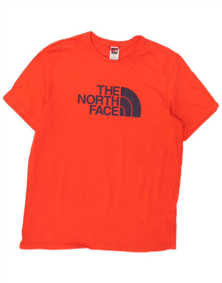 Męski T-shirt z grafiką The North Face, bawełniany, średni czerwony